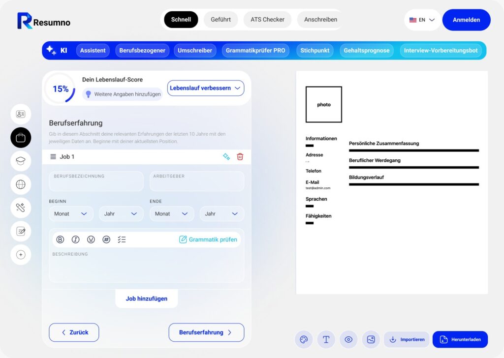 Wie KI und moderne Lebenslauf